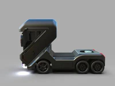 Electric Engine Truck 3D model