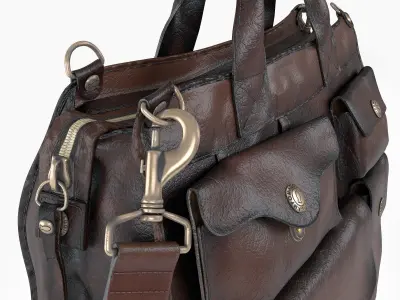 The Campomaggi Large Shopper Leather Bag 3D model