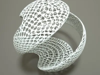 Abstract Wire Sphere Shape 3D model