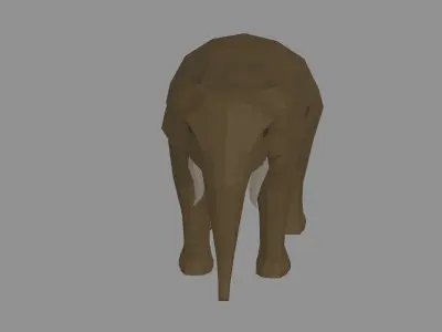 Low Poly Elephant 3D model