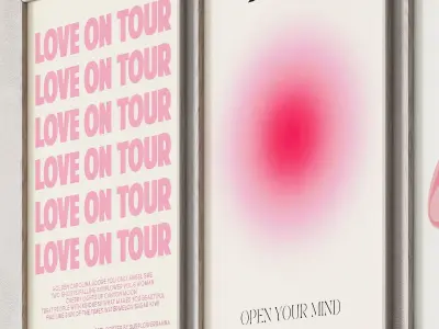 256 frame models 01 pink vibe posters 01 3D model