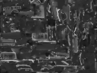 Classic Muscle Car Ruin 3D Model Abandoned Wasteland Prop Low-poly 3D model