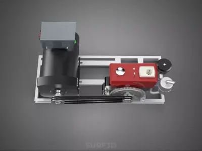 INDUSTRIAL ELECTRIC AC POWER GENERATOR DIESEL SET GENSET MOTOR 3D model