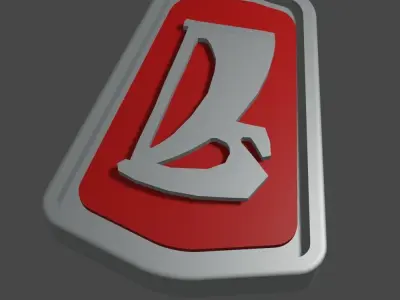 old Lada logo low-poly Low-poly 3D model
