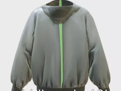 Sporty Windbreaker with Bright Accents 3D Model Low-poly 3D model