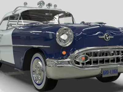 Oldsmobile Super 88 Police Patrol 1955 3D model