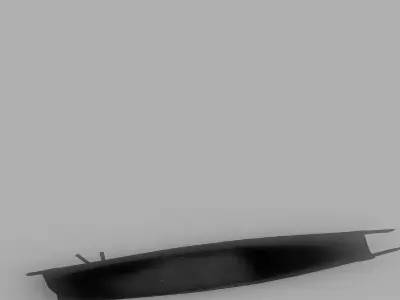 Game Traffic - Small wooden boat 03 3D model