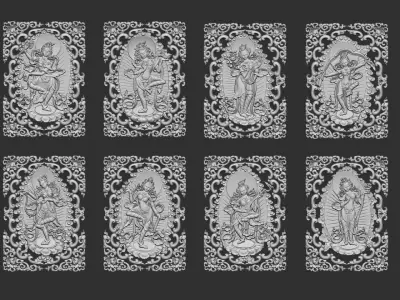 Tibetan fairies 16 pieces 3D print model