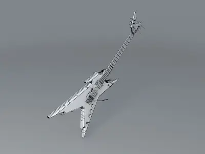 Dime Razorback camo guitar Free 3D model