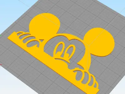 Mickey Kids and baby room wall art 2 3D print model