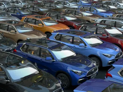 Generic SUV v22 Low-poly 3D model