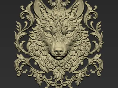 Wolf Head A1 3D print model
