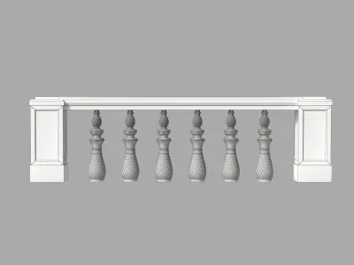 Classic Hand Rail 3D model