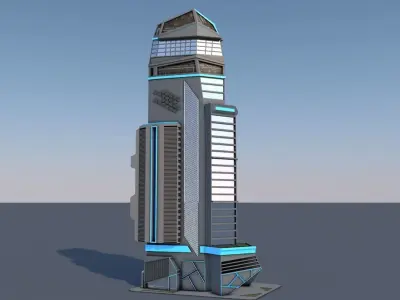 Hitech building 3D model