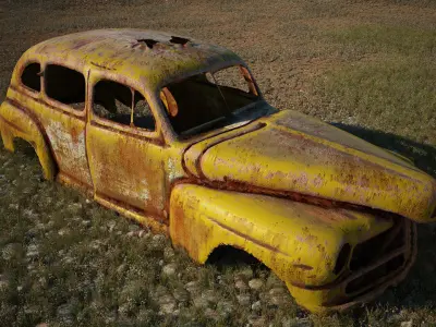 FREE HD PHOTOSCANNED RUSTING CAR Free 3D model