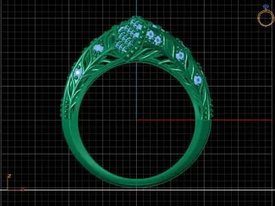 Two Head Women Ring 3DM Womens Ring 3d models 3D print model 3D print model 30