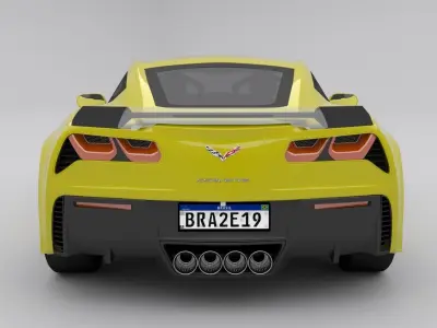 Chevrolet Corvette C7 Z06 2014 Low-poly 3D model