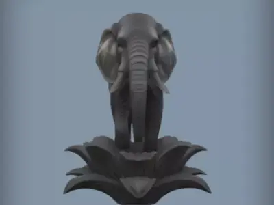 3d Model Of Decorative elephant sculpture 3D print model