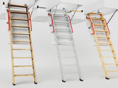 loft ladder 3D model