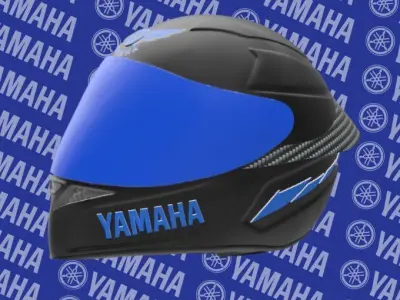 HELMET YAMAHA MOTORCYCLE 3D print model