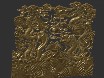two dragons 3D print model