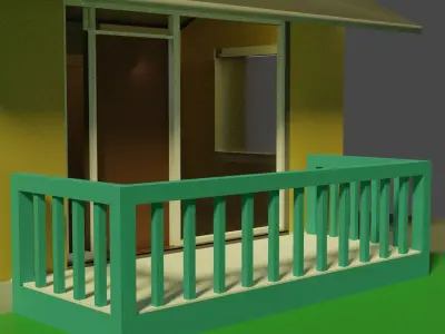 Small building Blender model with color Free 3D model