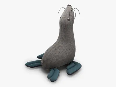 Carapau KALI Stuffed Toy Seal Low-poly 3D model