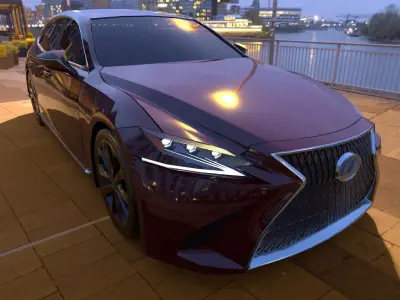 Lexus LS 500 - 2019 Low-poly 3D model