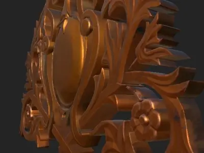 Classic Deco Ornament Low-poly 3D model