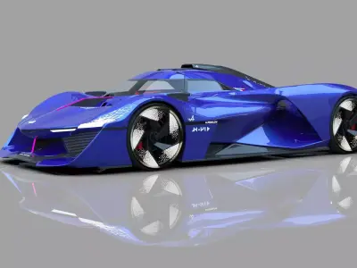 Alpine Alpenglow HY4 Concept 2022 HQ interior  3D model