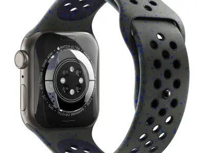 Apple Watch Series 9 Nike Sport Band Cargo Khaki 3D model