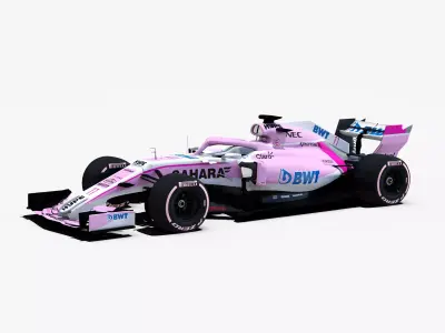 Force India VJM11 Car Low-poly 3D model
