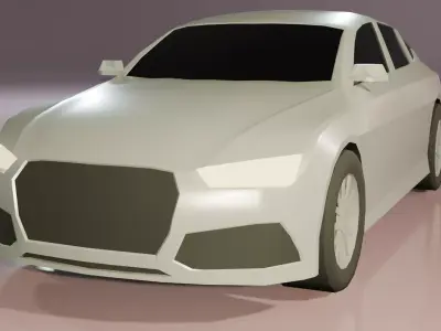 Low Poly gameready Audi A7 Low-poly 3D model