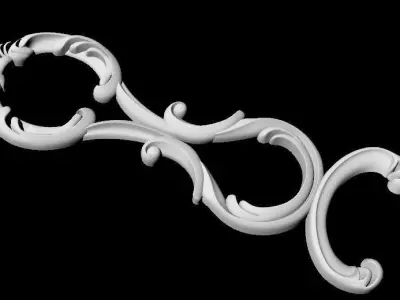 Central decor ornament for furniture 3D model 131