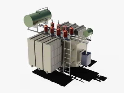 Power Transformer Low-poly 3D model