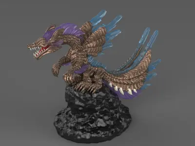 dragon sculpture 3D print model