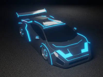 Sci-Fi Super Car 3D model