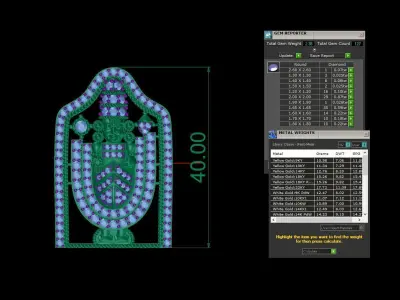 venkateswara pendent side stone  3D print model