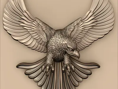 Fly eagle Relief 3D print model