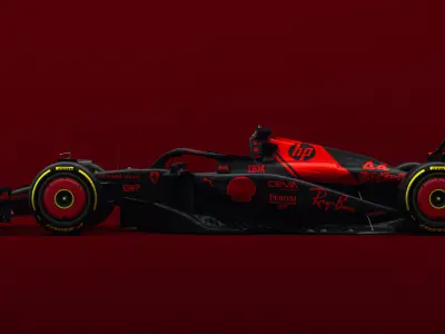 Ferrari SF-25 Black Edition Low-poly 3D model