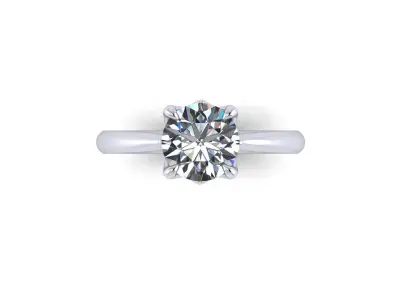 Solitaire Women Diamond Fashion Ring R7 3D print model