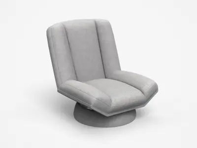Cole Swivel Chair in twill Low-poly 3D model