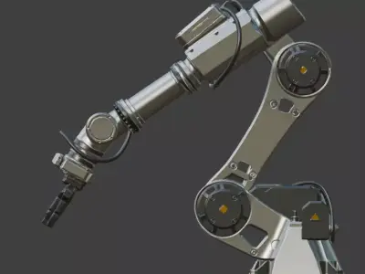 Industrial Robotic Arm 3D Model 3D model