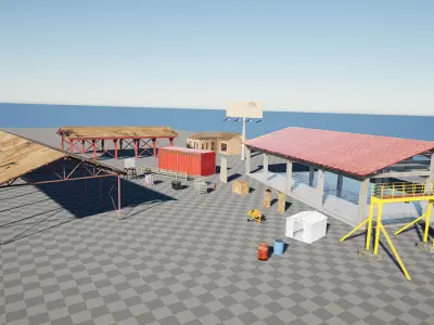 Environmental Equip - Unreal Engine Project Low-poly 3D model