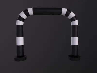 Barrier 3D Model Low-poly 3D model
