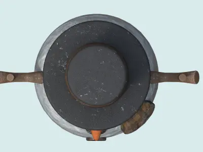 Simple Stylized Lowpoly Snowman Low-poly 3D model