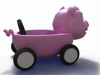 Pig car 3D model