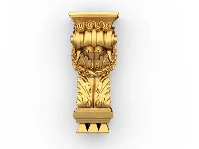 Decorative Bracket carved classic cnc 3d printing 3D print model