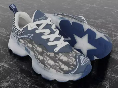 CHRISTIAN DIOR 3D SHOES 3D model