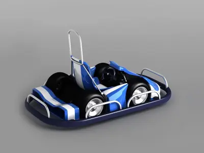 Bumper cars playground  entertainment equipment  Kart Model 3D model